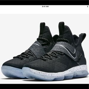 Lebron 14 black/size 6.5/(just a kid from Akron)